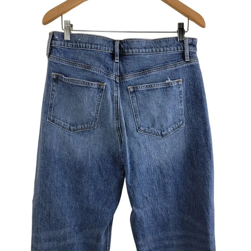 The Abercrombie & Fitch Ankle Straight Ultra Rise Jeans Womens size 31/12 Blue - Picture 3 of 8